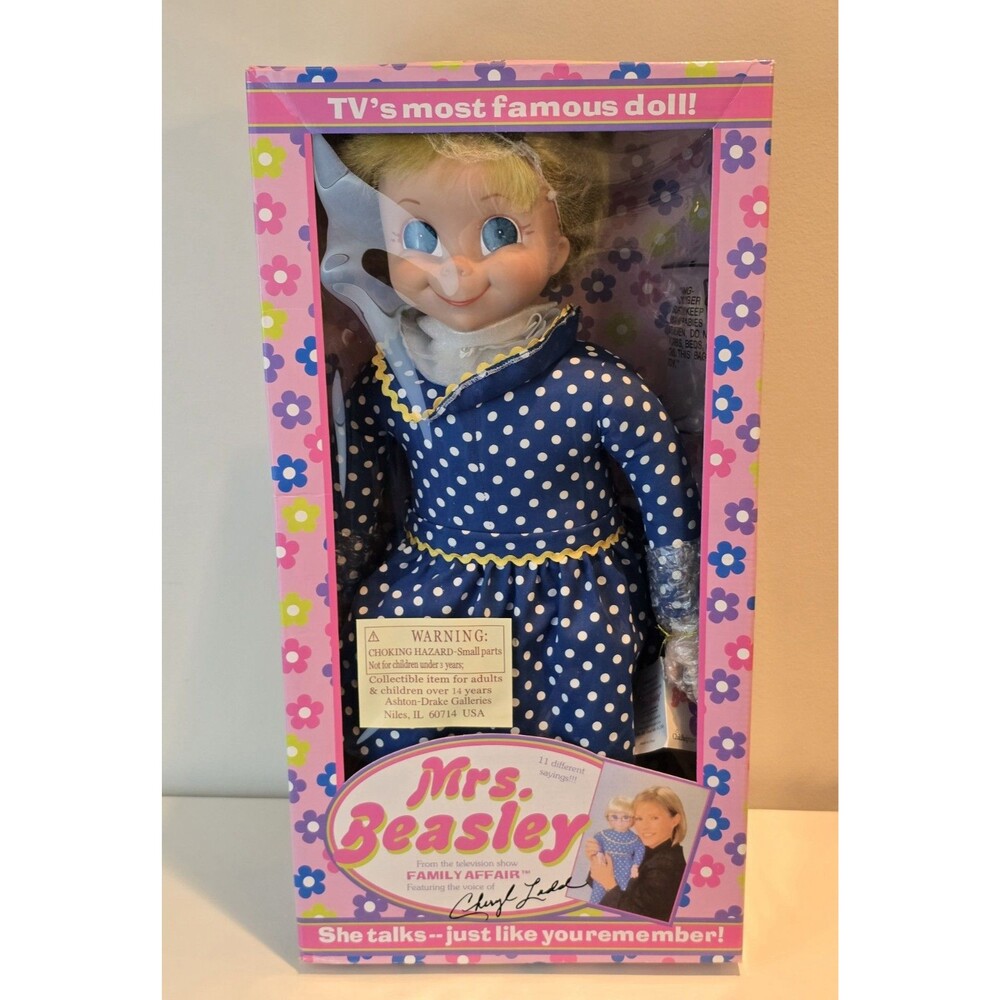 Ashton-Drake Mrs. Beasley Talking Doll NIB Family Affair Cheryl Ladd Voice 20"